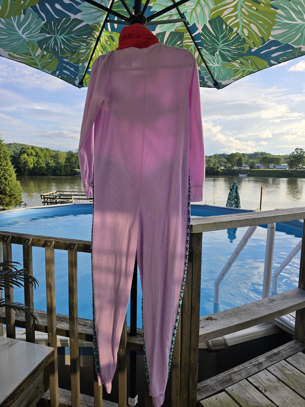 Disney Pink Purple Ombre Mermaid Onesie Pajamas - Picture 7 of 9